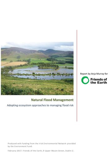 Publication cover - Natural Flood Management - a study for Friends of the Earth, February 2017